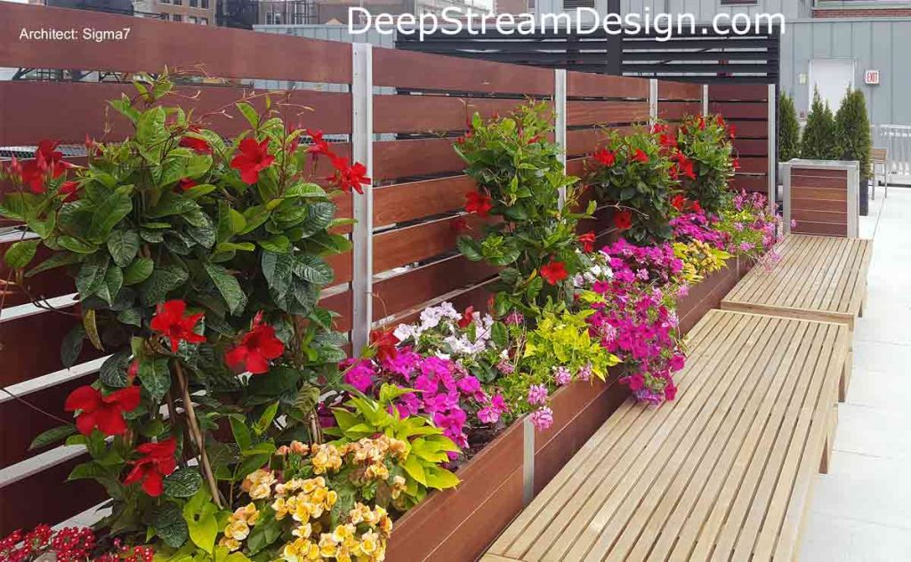 Commercial Planter Anchored Screen Wall and Enclosures